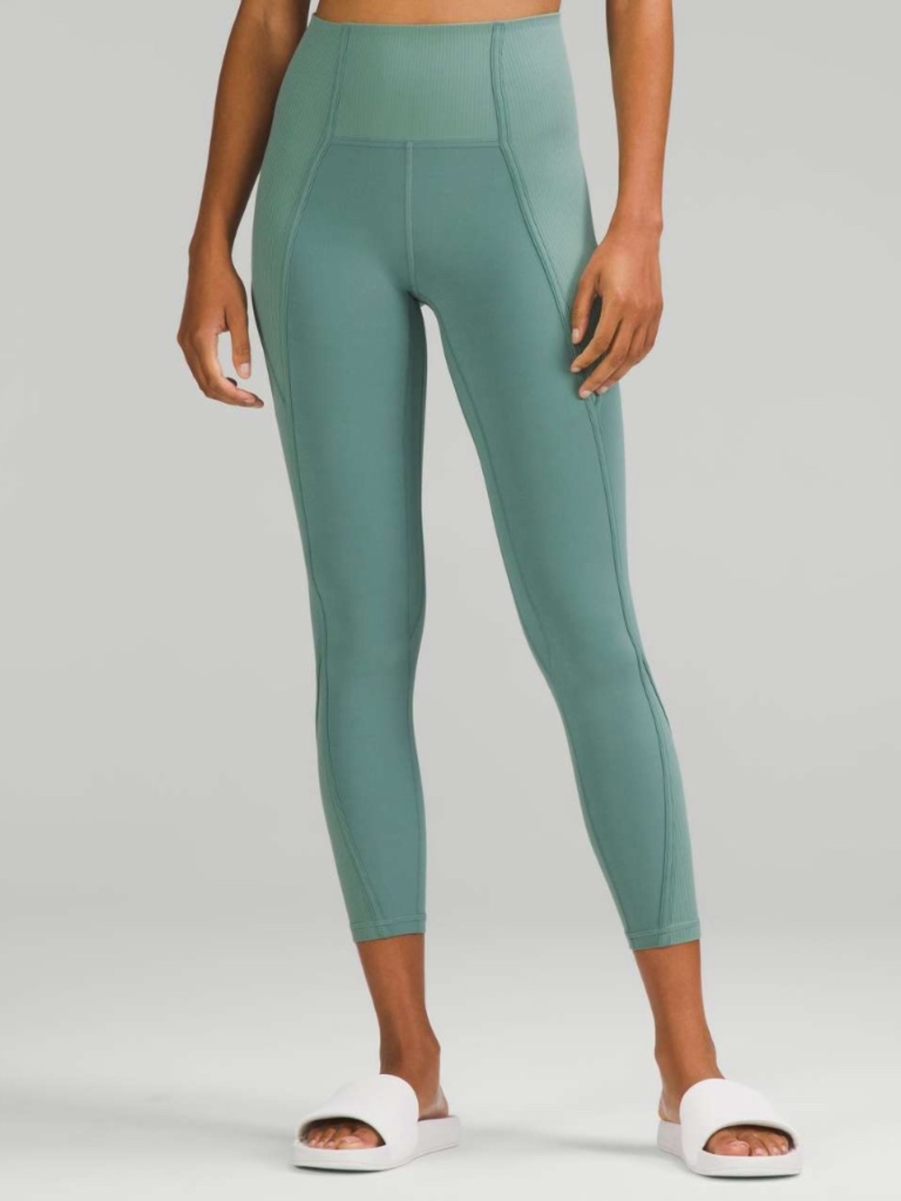 Lululemon Align Ribbed Panel High-Rise Tight 25" in Tidewater Teal | Size 6